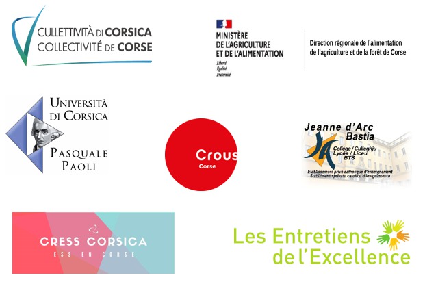 Partenaires : Collectivité de Corse, Ministère de l'agriculture et de l'alimentation, CROUS, Université de Corse, CRESS Corsica, Les entretiens de l'excellence