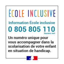 Numéro unique école inclusive 0 805 805 110