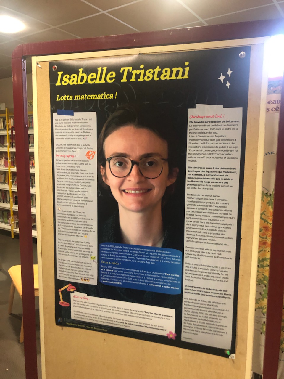 Exposition « MathématicienNES ! » au CDI du collège Laëtitia Bonaparte ...