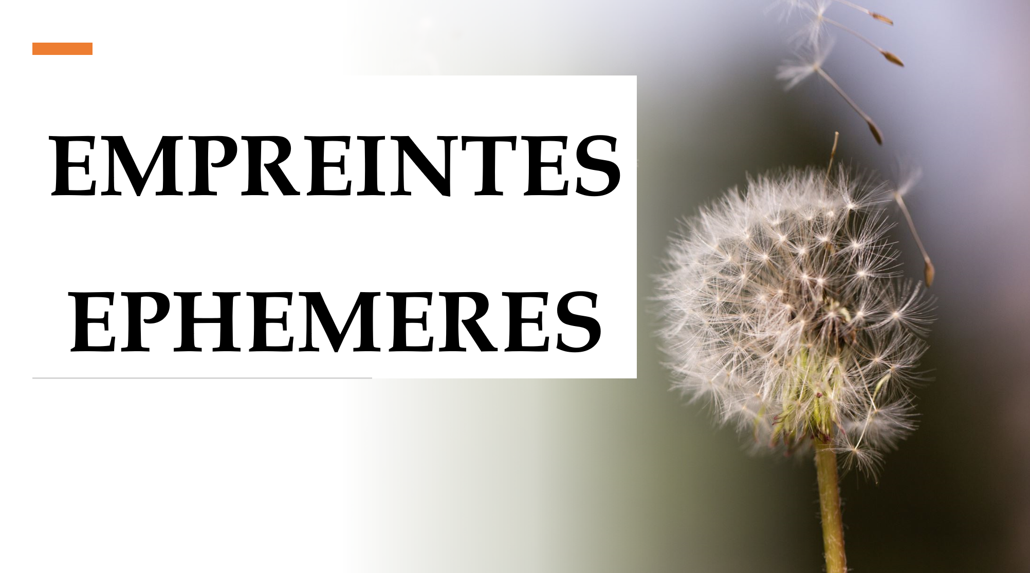 Empreintes éphémères - Ecriture poétique