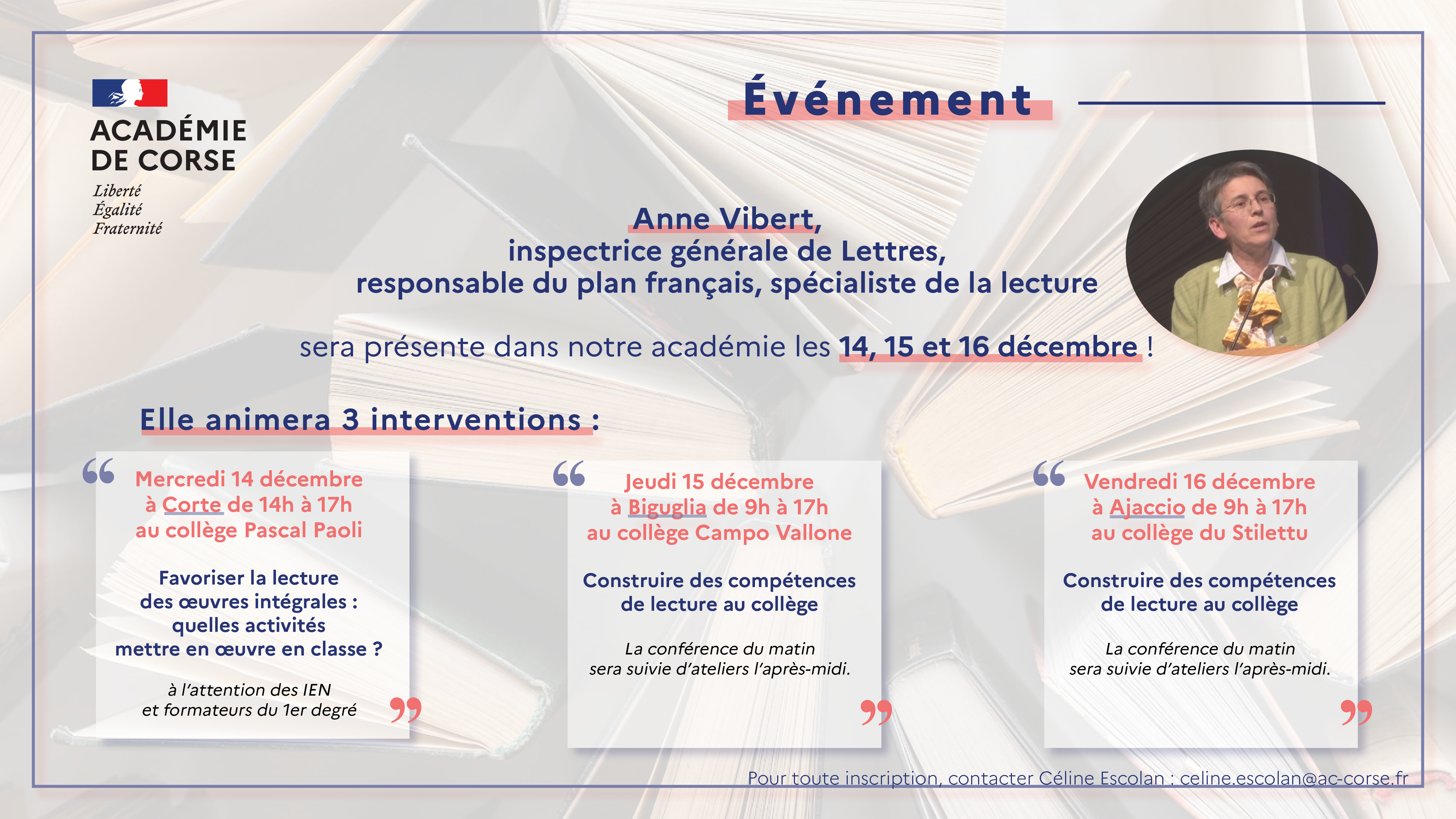 Conférences d'Anne Vibert - Décembre 2022