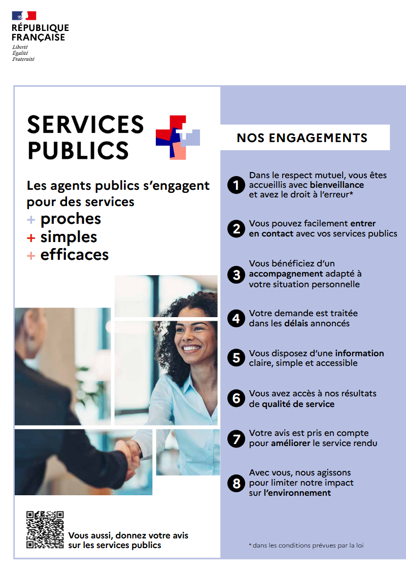 Affiche Services publics - Les engagements