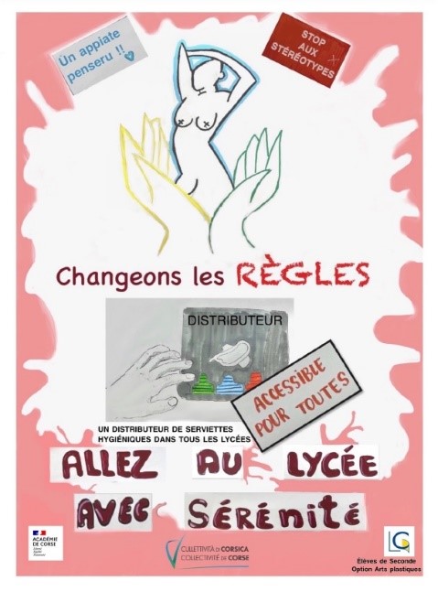 Lutte contre la précarité menstruelle - Affiche du lycée Giocante