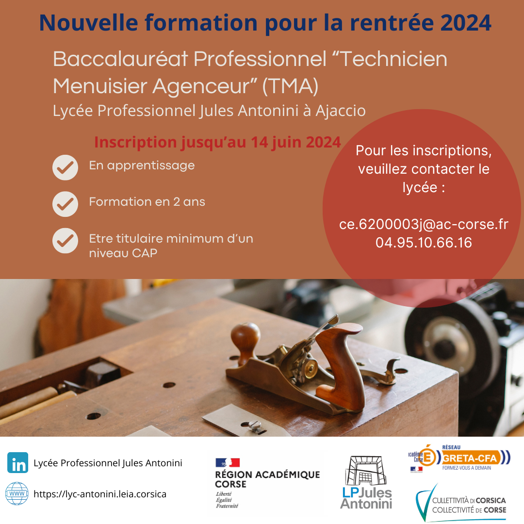 Bac professionnel TMA - Jules Antonini