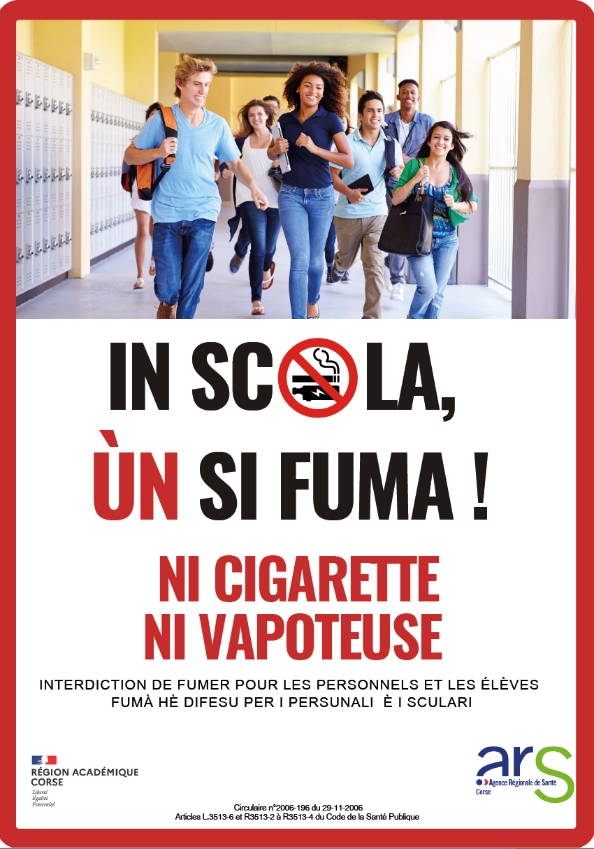 Affiche - In scola ùn si fuma