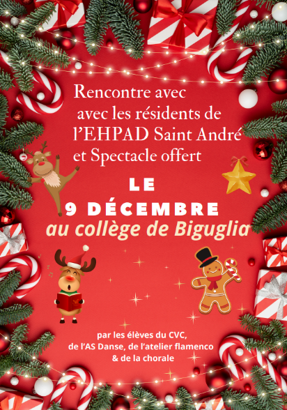 Collège de Biguglia - Repas de Noël intergénérationnel
