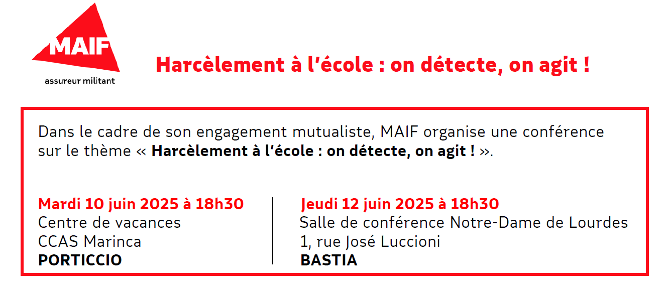 Conférence MAIF "Harcèlement : on détecte, on agit" - Juin 2025