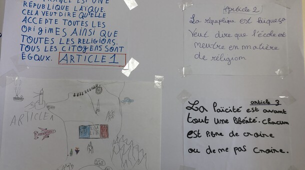 Article 1 à 3 : la France est une République laïque