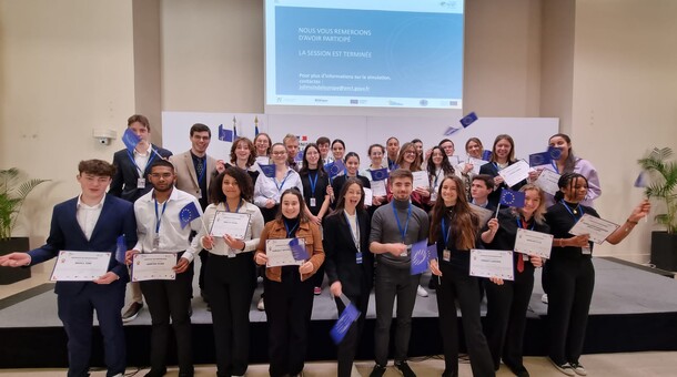 Simulation d'un conseil des ministres de l'Union Européenne par des lycéens - 4 avril