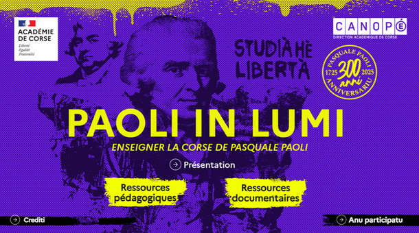 Plateforme pédagogique Paoli in lumi