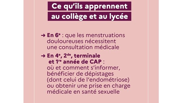 Endométriose - Information du Ministère de l'Éducation nationale