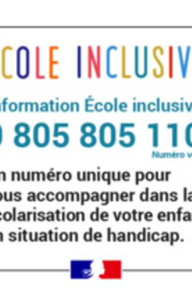 Numéro unique école inclusive 0 805 805 110