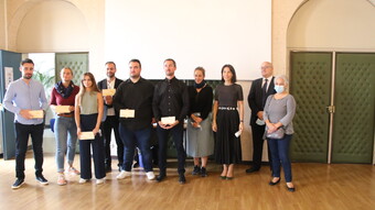 Photo de groupe des lauréats du prix PEPITE