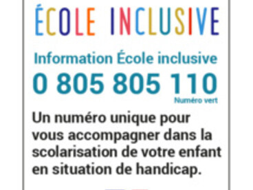 Numéro unique école inclusive 0 805 805 110